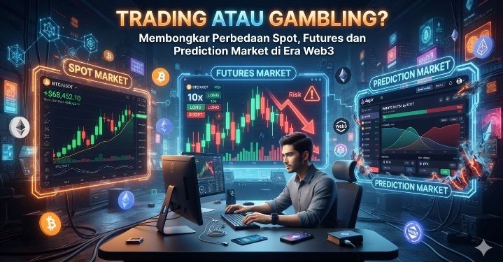 Trading atau Gambling? Membongkar Perbedaan Spot, Futures dan Prediction Market di Era Web3